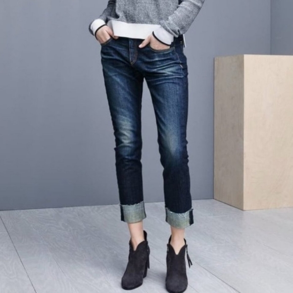 Rag & Bone Dre Raw Hem Boyfriend Denim Jeans in Yesler Wash 27 - Picture 11 of 11